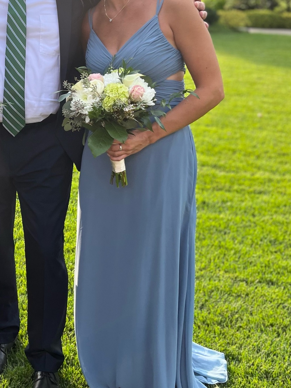 MoriLee Dusty Blue Maxi Dress - Picture 4 of 4